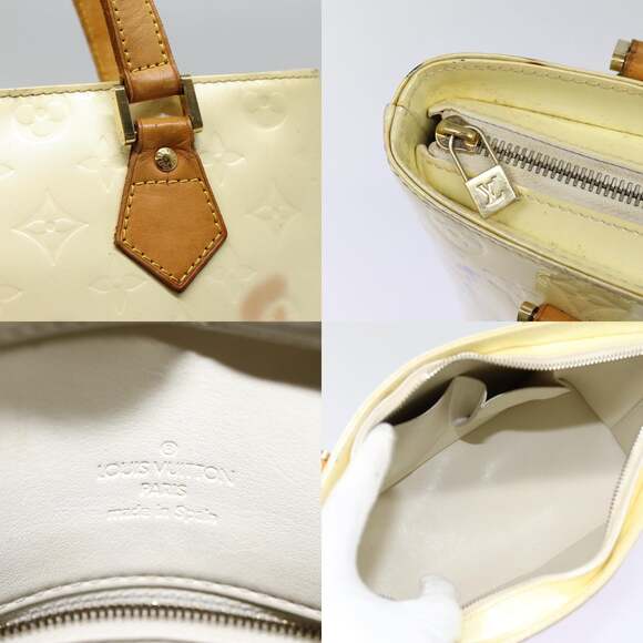 LOUIS VUITTON Monogram Vernis Houston Hand Bag Perle M91342 - Picture 11 of 13